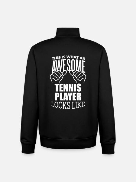 Tennis Tennis Tennis - Sweat zippé unisexe en coton bio Stanley/Stella - noir