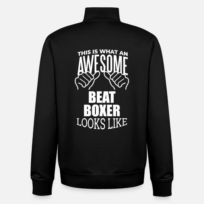 Beatboxen - Unisex Organic Zip Sweatshirt von Stanley/Stella - Schwarz