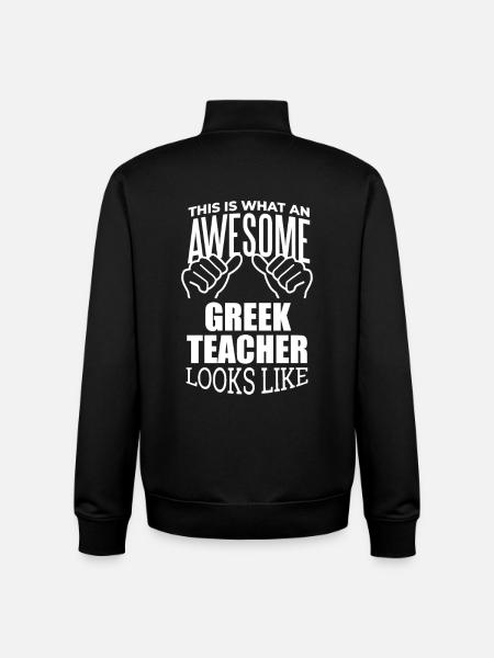 Greek Greek Greek - Unisex Organic Zip Sweatshirt by Stanley/Stella - black