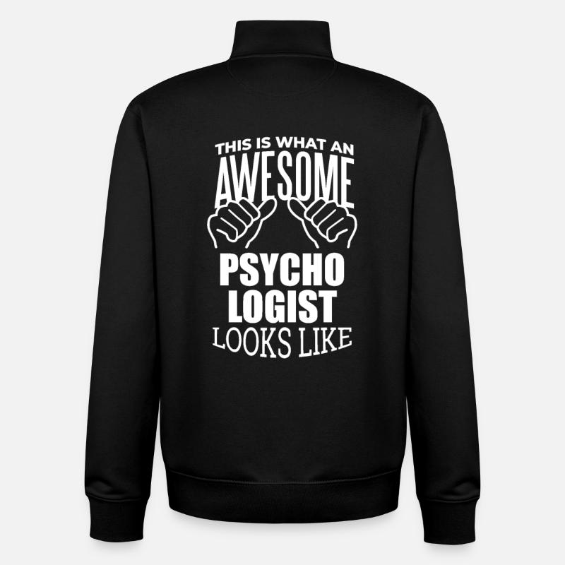 psychologue - Sweat zippé unisexe en coton bio Stanley/Stella - noir