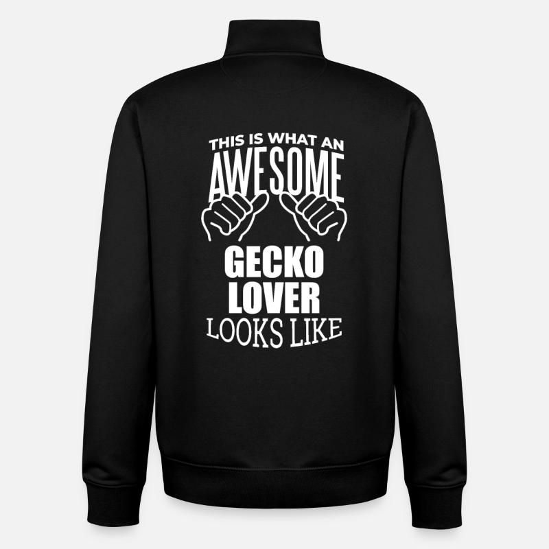 Gecko - Unisex Organic Zip Sweatshirt von Stanley/Stella - Schwarz