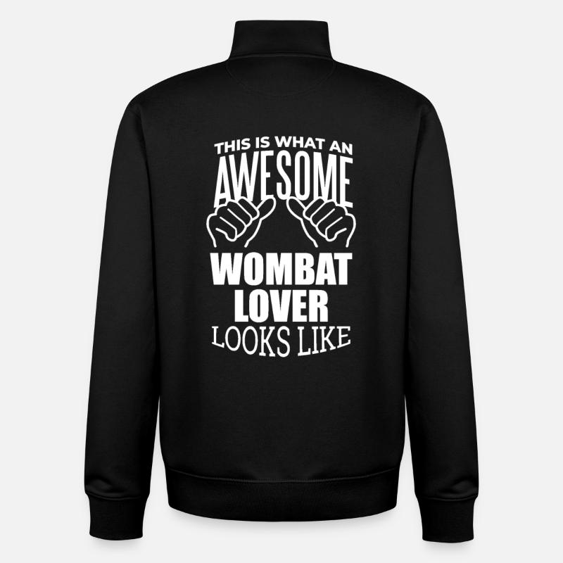 Wombat - Sweat zippé unisexe en coton bio Stanley/Stella - noir