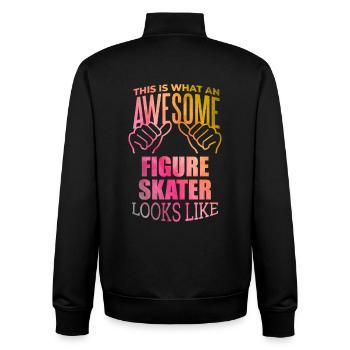 Figure Skating - Unisex Organic Zip Sweatshirt by Stanley/Stella - black - Back - AI Model Male 185 light (185cm)