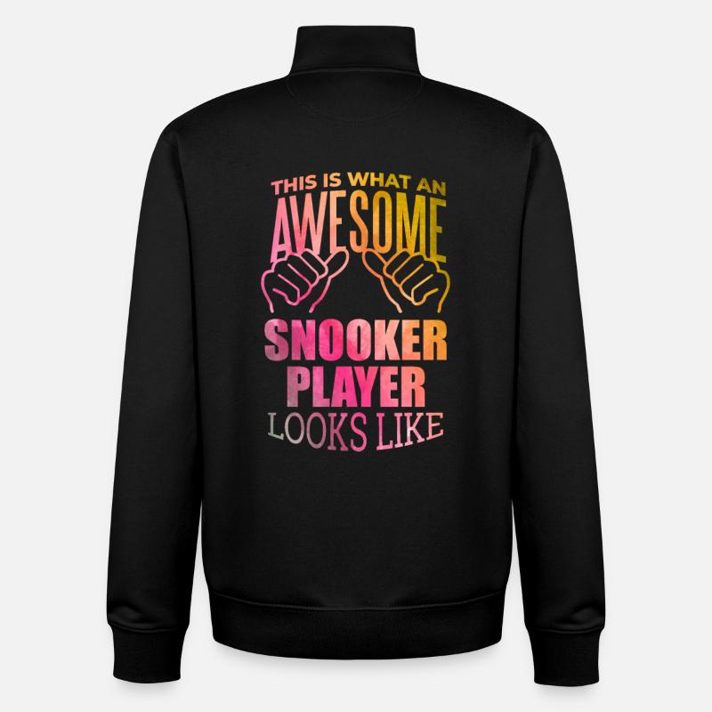snooker - Sweat zippé unisexe en coton bio Stanley/Stella - noir