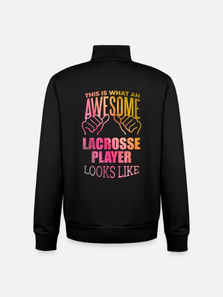 Lacrosse - Unisex Organic Zip Sweatshirt by Stanley/Stella - black