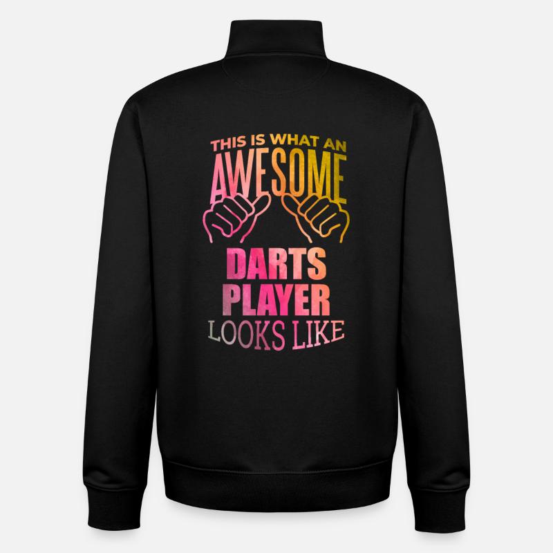 Darts - Unisex Organic Zip Sweatshirt von Stanley/Stella - Schwarz