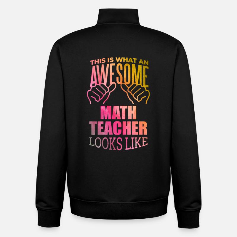 mathématiques - Sweat zippé unisexe en coton bio Stanley/Stella - noir