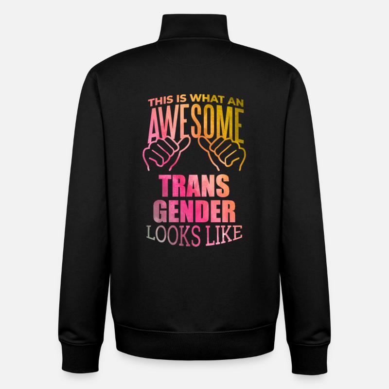 Transgender - Unisex Organic Zip Sweatshirt von Stanley/Stella - Schwarz