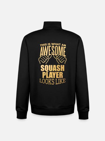 Squash Squash Squash - Unisex Organic Zip Sweatshirt by Stanley/Stella - black
