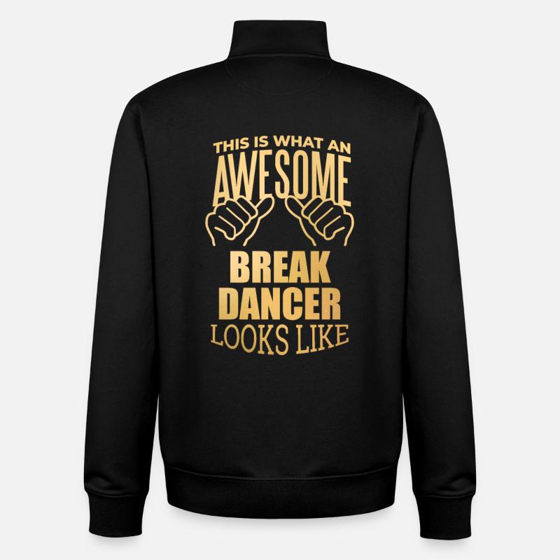 breakdancer - Sweat zippé unisexe en coton bio Stanley/Stella - noir