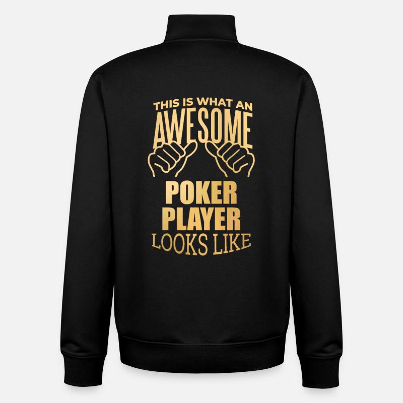 Poker - Unisex Organic Zip Sweatshirt von Stanley/Stella - Schwarz