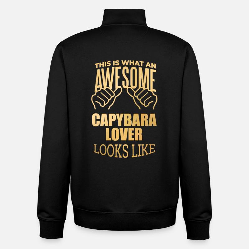 Capybara - Unisex Organic Zip Sweatshirt von Stanley/Stella - Schwarz