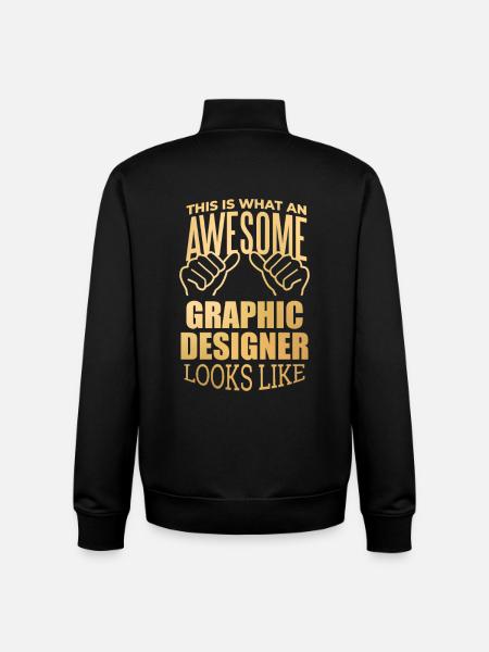 Graphic Designer - Unisex Organic Zip Sweatshirt by Stanley/Stella - black