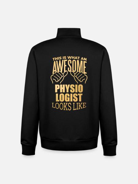 Physiology Physiology Physiology - Unisex Organic Zip Sweatshirt by Stanley/Stella - black