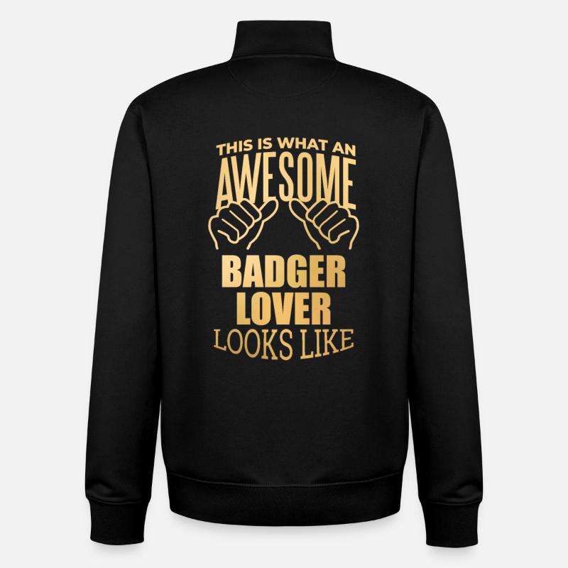 Badger - Unisex Organic Zip Sweatshirt by Stanley/Stella - black