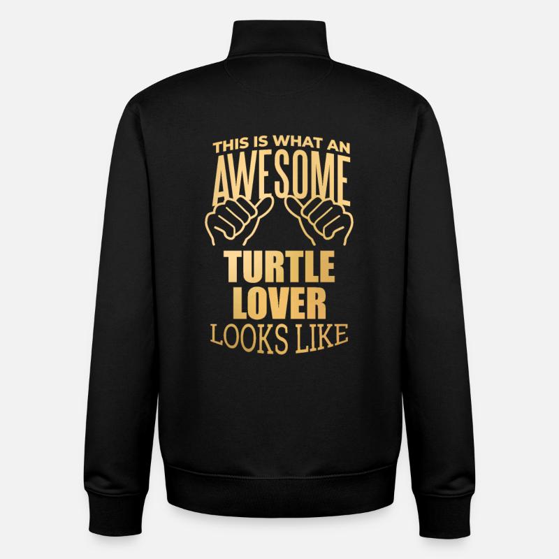tortue - Sweat zippé unisexe en coton bio Stanley/Stella - noir