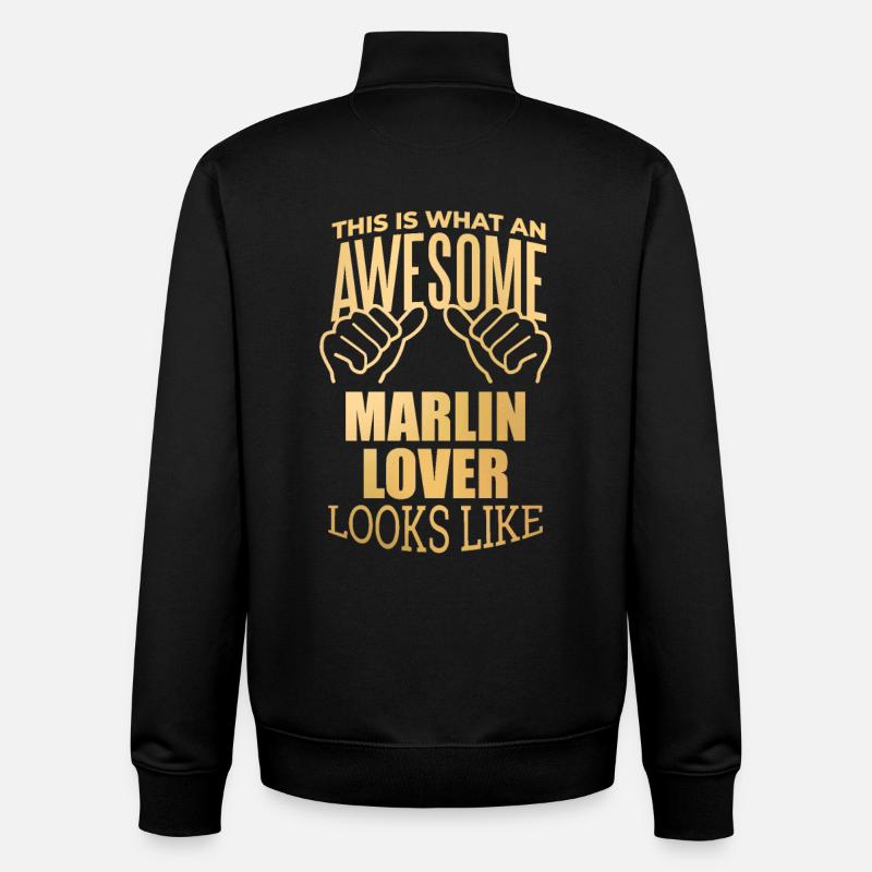 Marlin - Sweat zippé unisexe en coton bio Stanley/Stella - noir