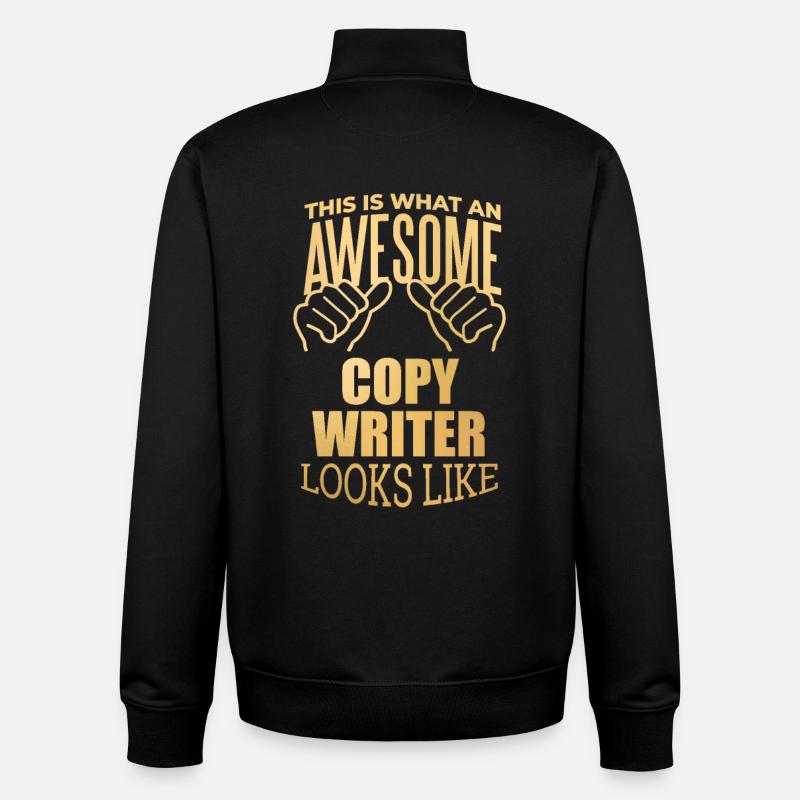 Copywriter - Unisex Organic Zip Sweatshirt by Stanley/Stella - black