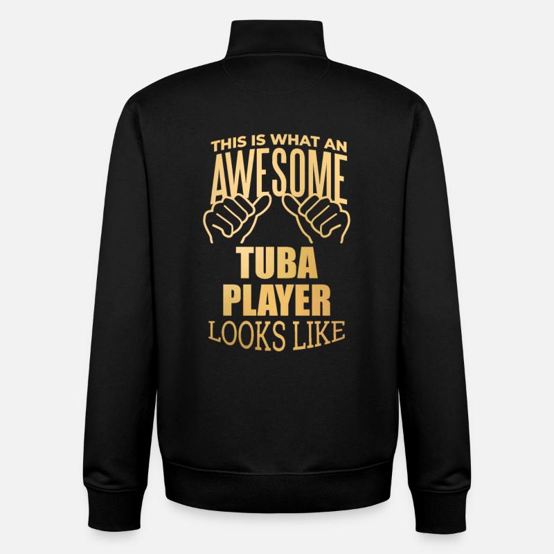 tuba - Sweat zippé unisexe en coton bio Stanley/Stella - noir