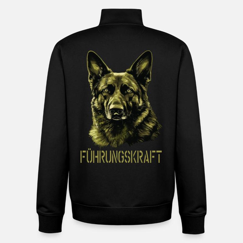 German Shepherd Executive German Shepherd - Unisex Organic Zip Sweatshirt by Stanley/Stella - black