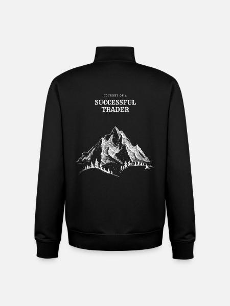 Journey of a Successful Trader - Unisex Organic Zip Sweatshirt by Stanley/Stella - black