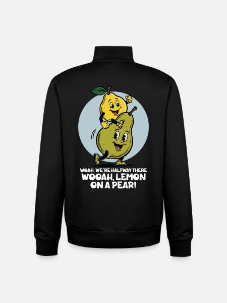Lemon on a Pear - Unisex Organic Zip Sweatshirt by Stanley/Stella - black