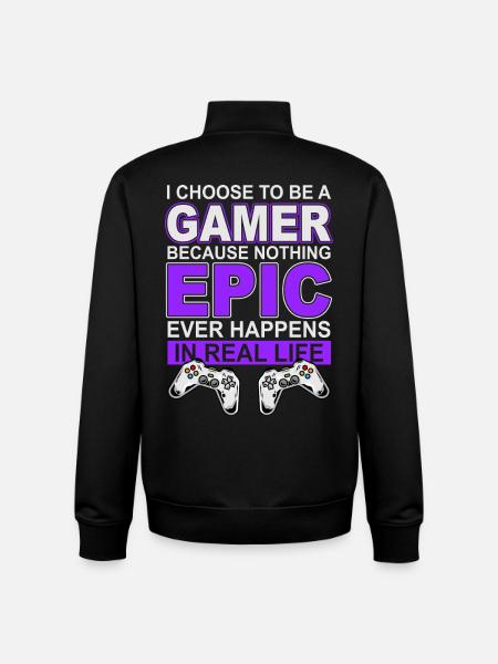 Gamer Gaming - Unisex Organic Zip Sweatshirt by Stanley/Stella - black