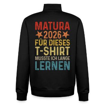 Matura 2026 - Unisex Organic Zip Sweatshirt von Stanley/Stella - Schwarz - Hinten - AI Model Male 185 light (185cm)