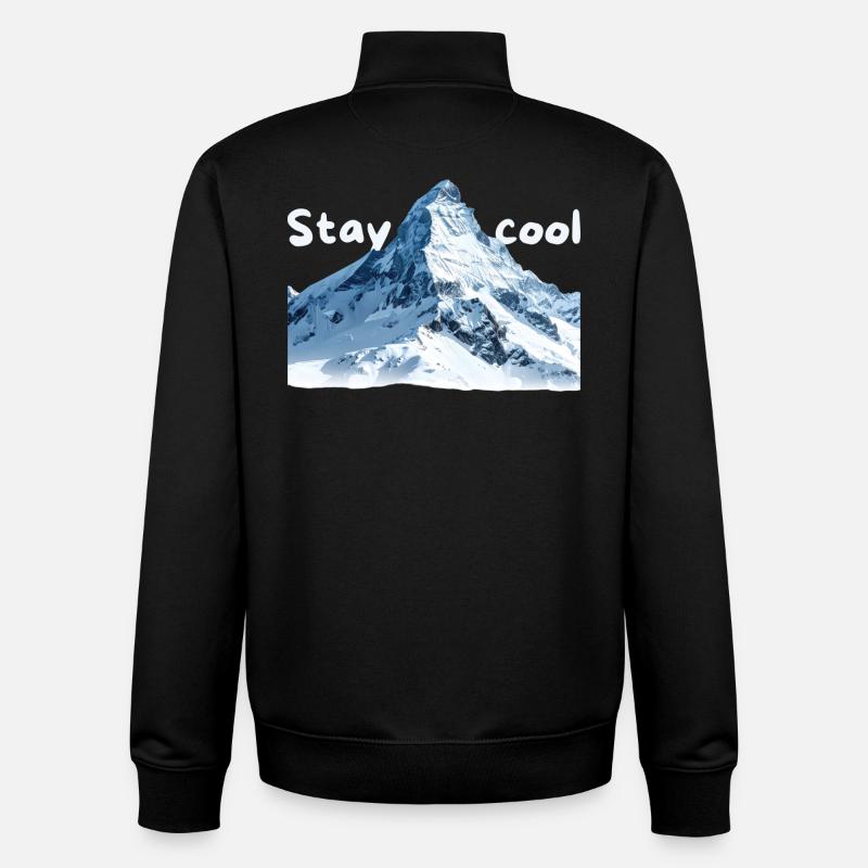 Mountain Scenery Stay Cool - Unisex Organic Zip Sweatshirt by Stanley/Stella - black