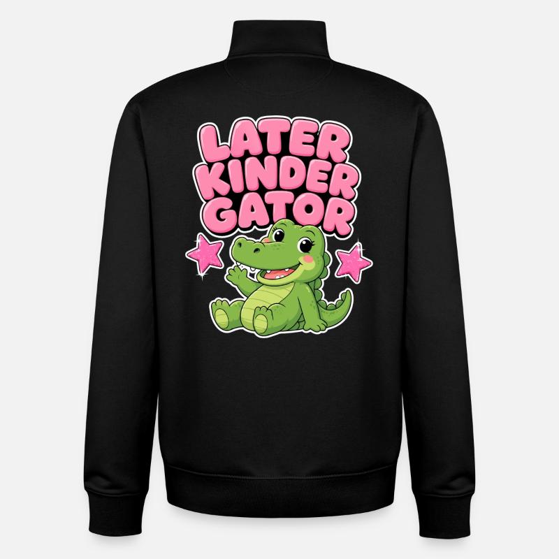 Später Kindergator – Kindergarten-Mädchengeschenk - Unisex Organic Zip Sweatshirt von Stanley/Stella - Schwarz