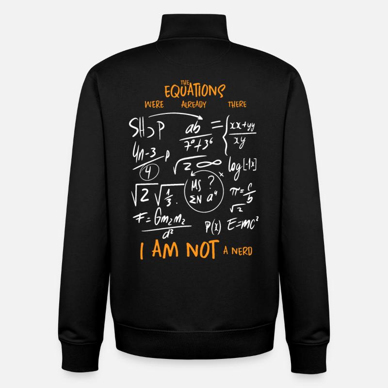 Mathematics equations - Unisex Organic Zip Sweatshirt by Stanley/Stella - black