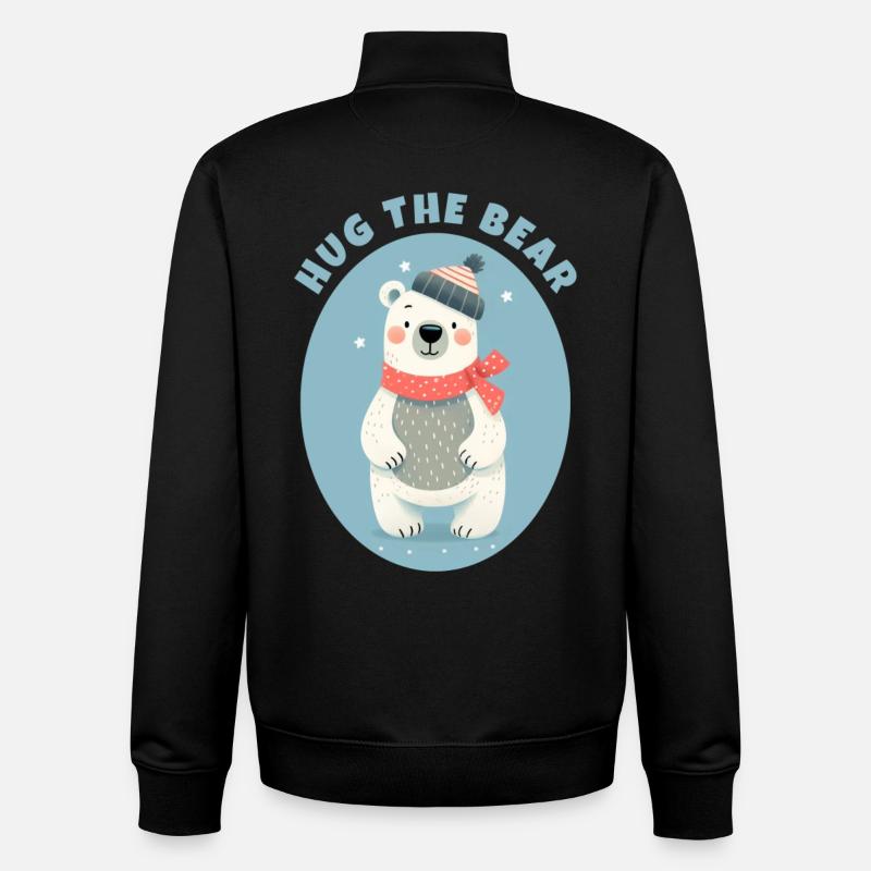 Umarme den Teddybären - Unisex Organic Zip Sweatshirt von Stanley/Stella - Schwarz