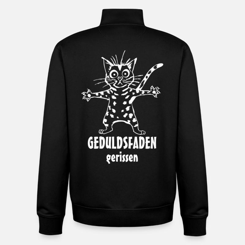 Fil de patience - Sweat zippé unisexe en coton bio Stanley/Stella - noir