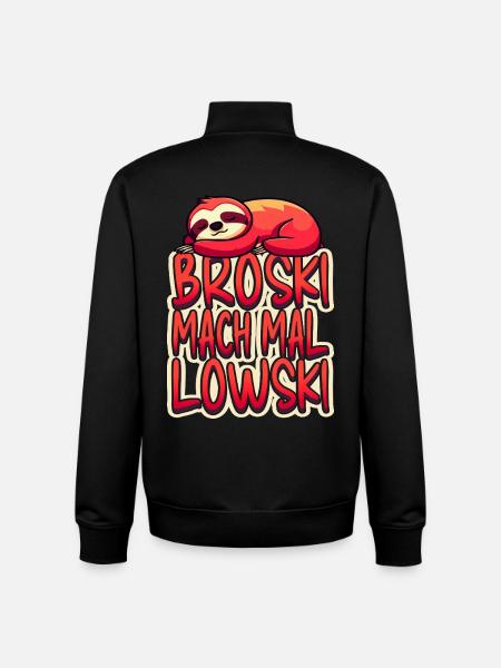 Broski Do Lowski - Unisex Organic Zip Sweatshirt by Stanley/Stella - black