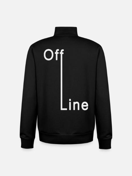 Off Line - Unisex Organic Zip Sweatshirt von Stanley/Stella - Schwarz