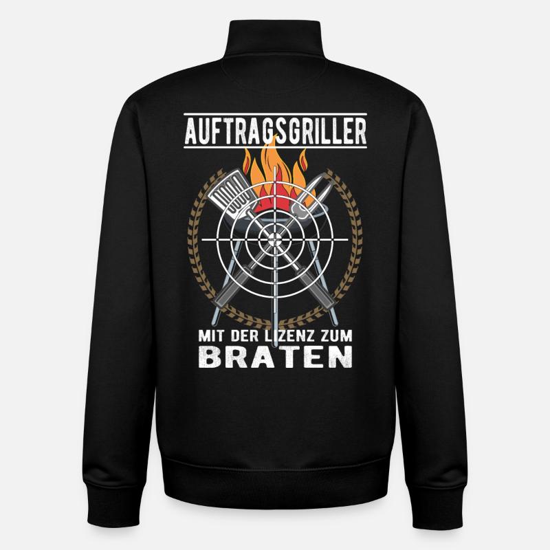 Auftragsgriller - Unisex Organic Zip Sweatshirt von Stanley/Stella - Schwarz