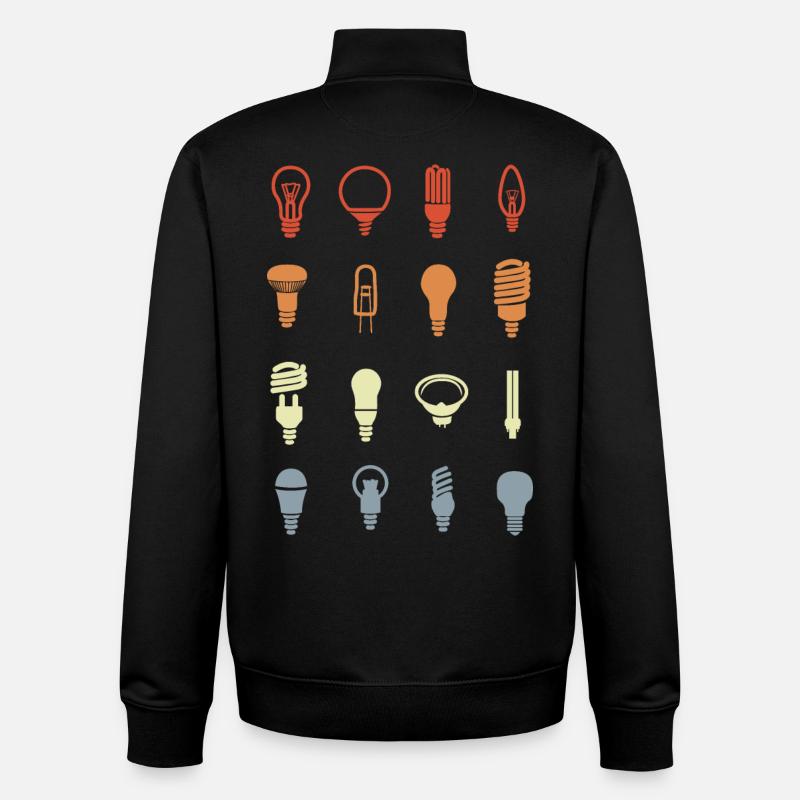 Douilles d’ampoules - Sweat zippé unisexe en coton bio Stanley/Stella - noir