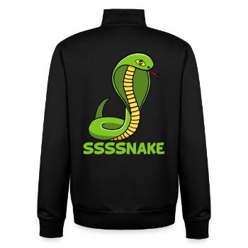 Serpent manga - Sweat zippé unisexe en coton bio Stanley/Stella - noir - Dos - AI Model Male 185 light (185cm)