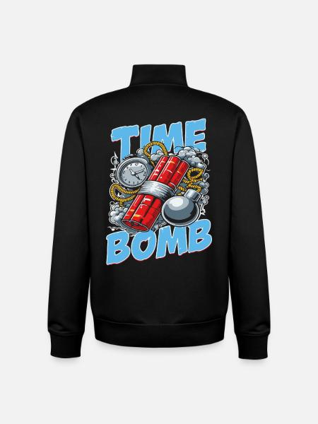 Time Bomb – Explosive Streetwear Design - Unisex Organic Zip Sweatshirt by Stanley/Stella - black