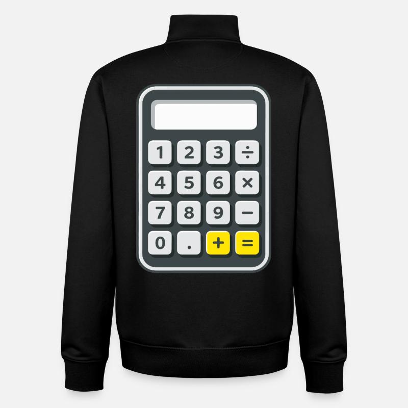 Calculatrice Costume Carnaval Nerd - Sweat zippé unisexe en coton bio Stanley/Stella - noir