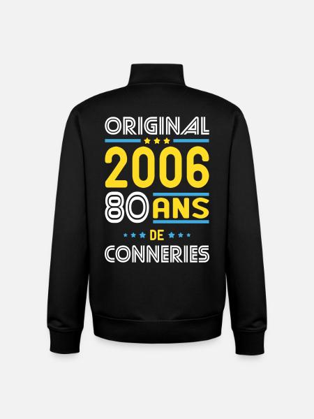 Original – 2006 – 20 Jahre - Unisex Organic Zip Sweatshirt von Stanley/Stella - Schwarz