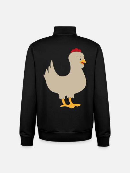chicken - Unisex Organic Zip Sweatshirt by Stanley/Stella - black