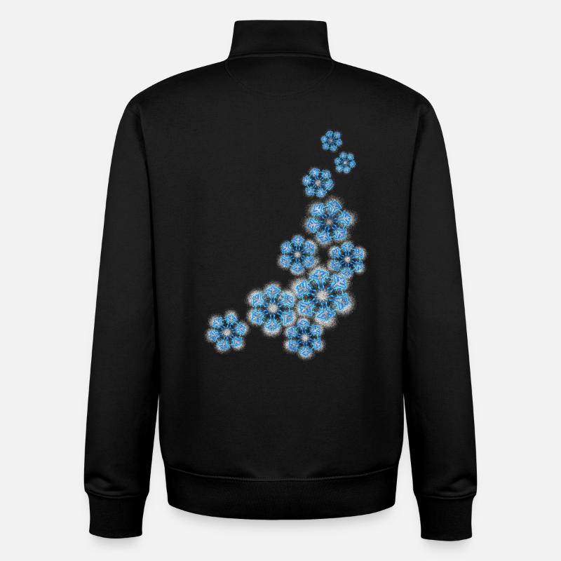 flocons de neige - Sweat zippé unisexe en coton bio Stanley/Stella - noir