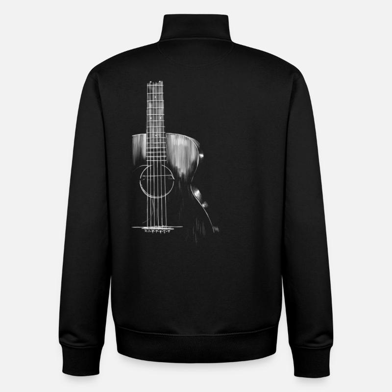 Gitarre - Unisex Organic Zip Sweatshirt von Stanley/Stella - Schwarz