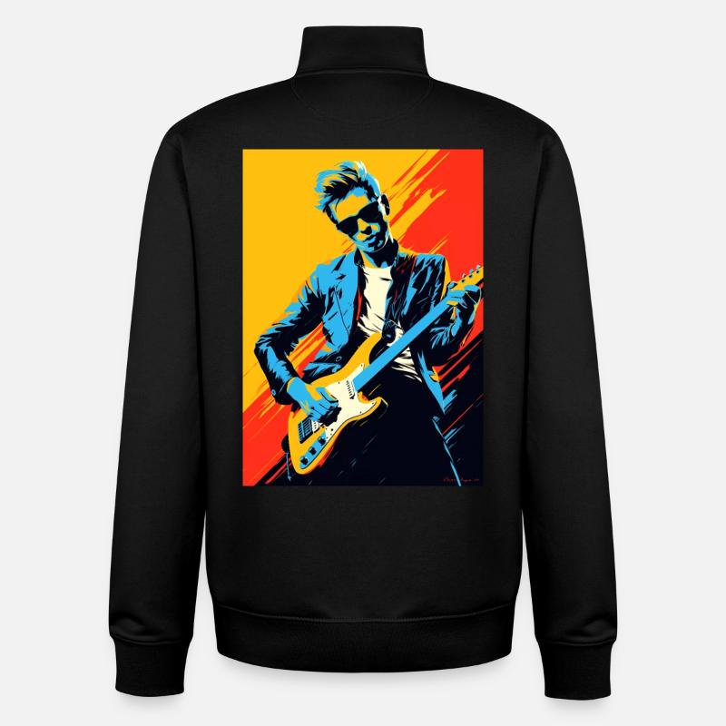 Pop-Art-Rocker - Unisex Organic Zip Sweatshirt von Stanley/Stella - Schwarz