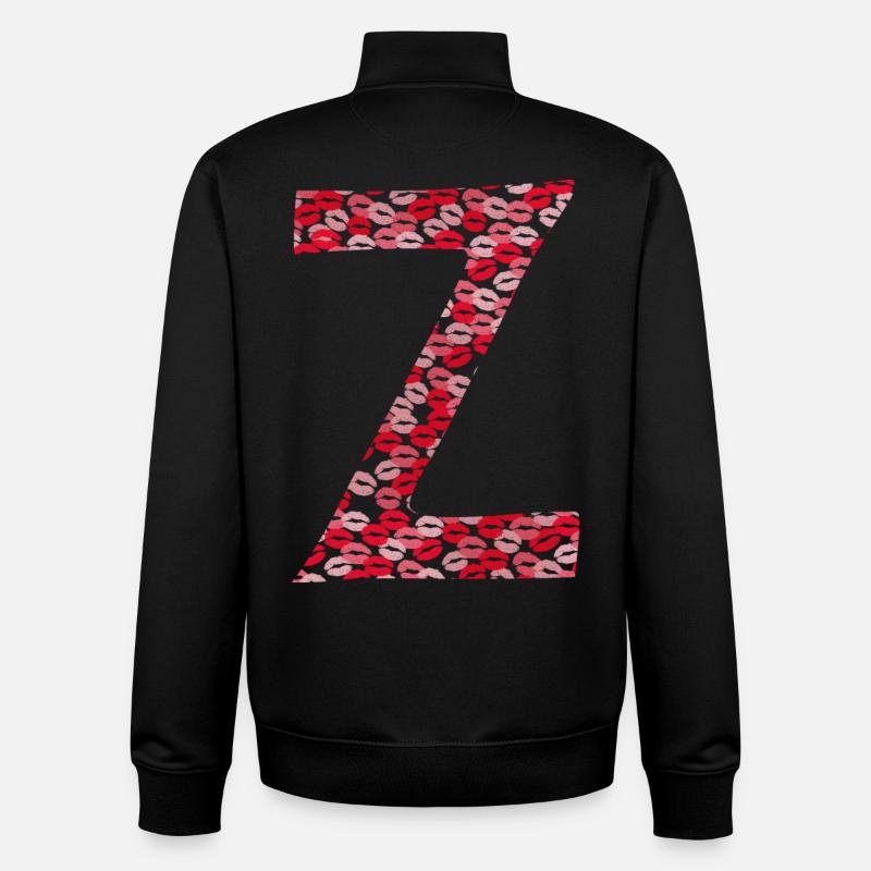 Buchstabe Z - Küsse Geschenkidee - Unisex Organic Zip Sweatshirt von Stanley/Stella - Schwarz