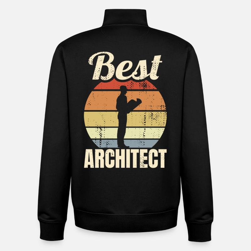 Great architect - Unisex Organic Zip Sweatshirt by Stanley/Stella - black