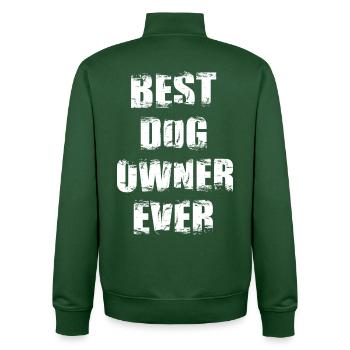 Bester Hundehalter - Unisex Organic Zip Sweatshirt von Stanley/Stella - Flaschengrün - Hinten - AI Model Male 185 dark (185cm)