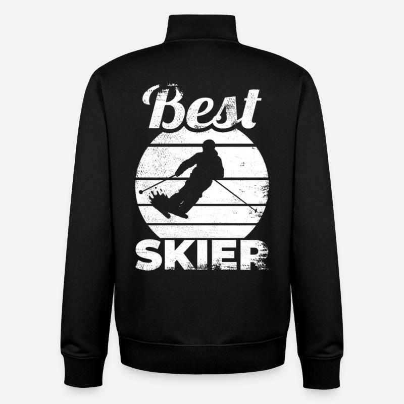 Bester Skifahrer - Unisex Organic Zip Sweatshirt von Stanley/Stella - Schwarz