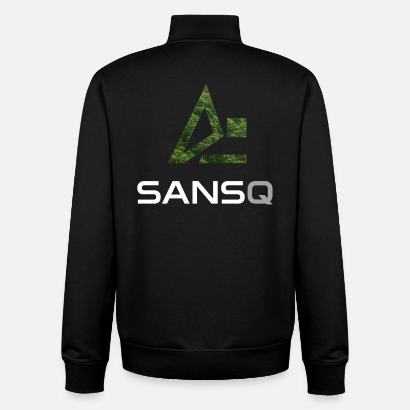 SansQ - Inspiré par la nature - Sweat zippé unisexe en coton bio Stanley/Stella - noir